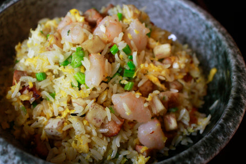 Empress Fried Rice with Prawns, Yam, Empress Char Siew, Olives & Egg Ⓟ